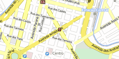 Stadtplan Praça Sete de Setembro
